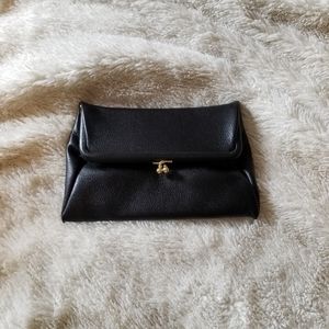 Leather clutch with mirror